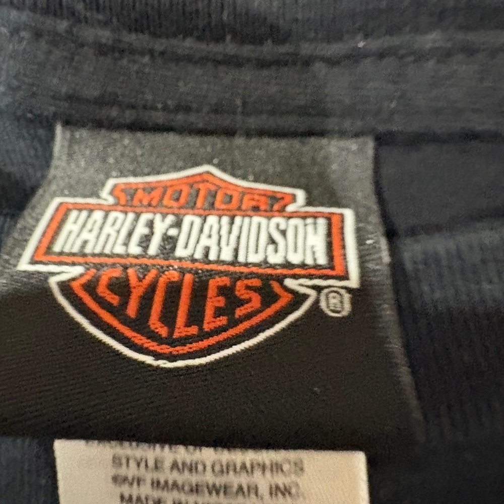 Harley Davidson Black T’Shirt Size XL - Picture 3 of 4